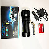 Потужний ліхтар для риболовлі, Пило-вологозахищений ліхтарик, Потужний ручний ліхтар повербанк HW-20, фото 7