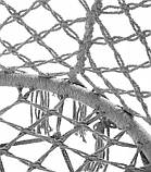 Підвісне крісло-гойдалка з подушкою Гамак гніздо лелеки GORDON G331 СІРЕ, фото 5