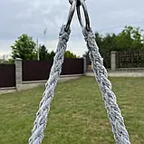 Підвісна гойдалка Гамак гніздо лелеки з подушкою Підвісне крісло Качеля GORDON G331 СІРЕ, фото 4