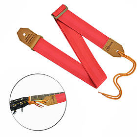 Гітарний ремінь з термотисненням Renesans GR-3 Red (червоний)