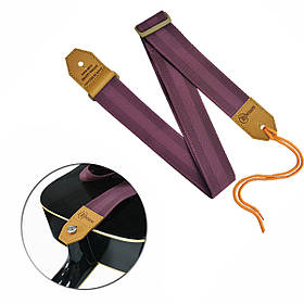 Гітарний ремінь з термотисненням Renesans GR-3 Burgundy (бордовий)