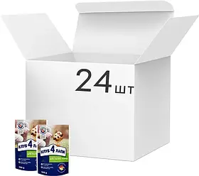 БЛОК 24шт Клуб 4 лапи вологий корм з куркою в желе для собак малих порід 0,1кг