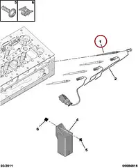Свічка розжарювання на Fiat Ducato 250, Peugeot Boxer 3, Citroen Jumper 3 (2006-2014) 2.3/3.0, 500351992