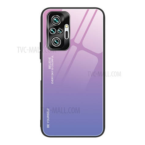 Задня кришка Xiaomi Redmi Note 10 Pro/ Note 10 Pro Max фіолетово-чорна Nebula Purple, фото 1