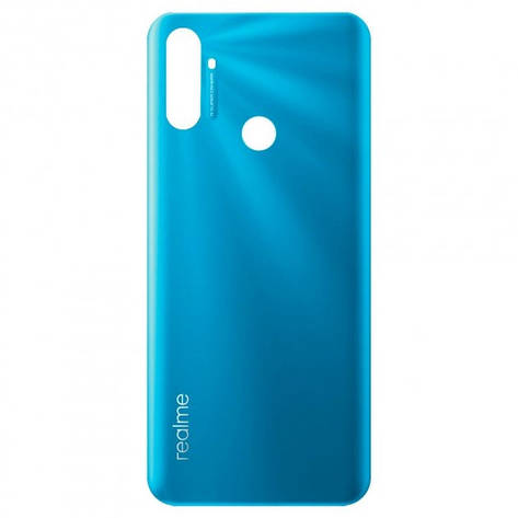 Задня кришка Realme C3 синя + Скло камери, фото 1