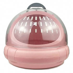 Переноска для котів та собак 3в1: Космічний скафандр Zmaker до 6 кг, лежанка, лоток, рожева