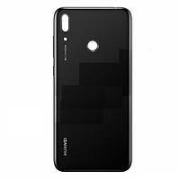 Задня кришка Huawei Y7 2019 (DUB-LX1) чорна Midnight Black + Скло камери, фото 1