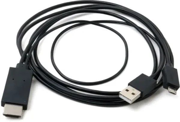 Відео-кабель Extradigital KBV1683 HDMI (тато) - USB/microUSB (тато), 1, 8m Black, фото 1