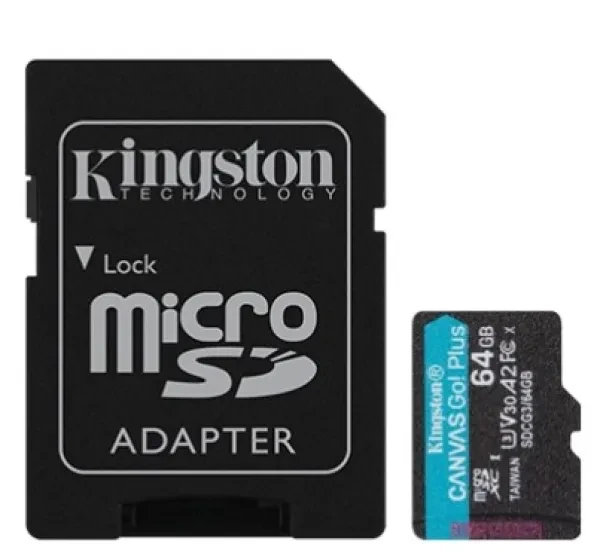 Карта памяті Kingston Canvas Go! Plus SDCG3/64GB Black 64GB microSD