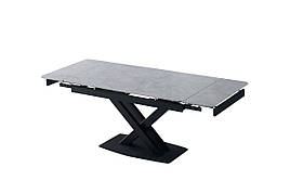 Стіл обідній розкладний з металу і кераміки Robert (137-197)х80х76 см Grey Matt Bjorn