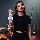 Портативна колонка — караоке мікрофон Hoco BK5 Cantando білий із блакитним, фото 7