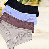 Трусики жіночі La Vivas з мереживом білі Розміри L XL XXL, фото 5