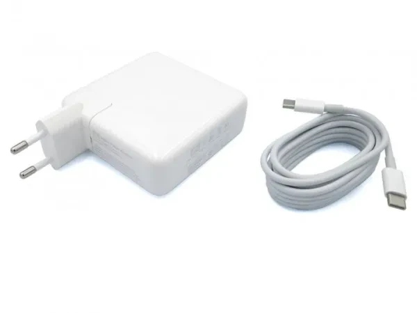 Блок живлення Apple MacBook 87W A1719 (MNF82CH/A) + Евро вилка + Type-C (USB-C), фото 1