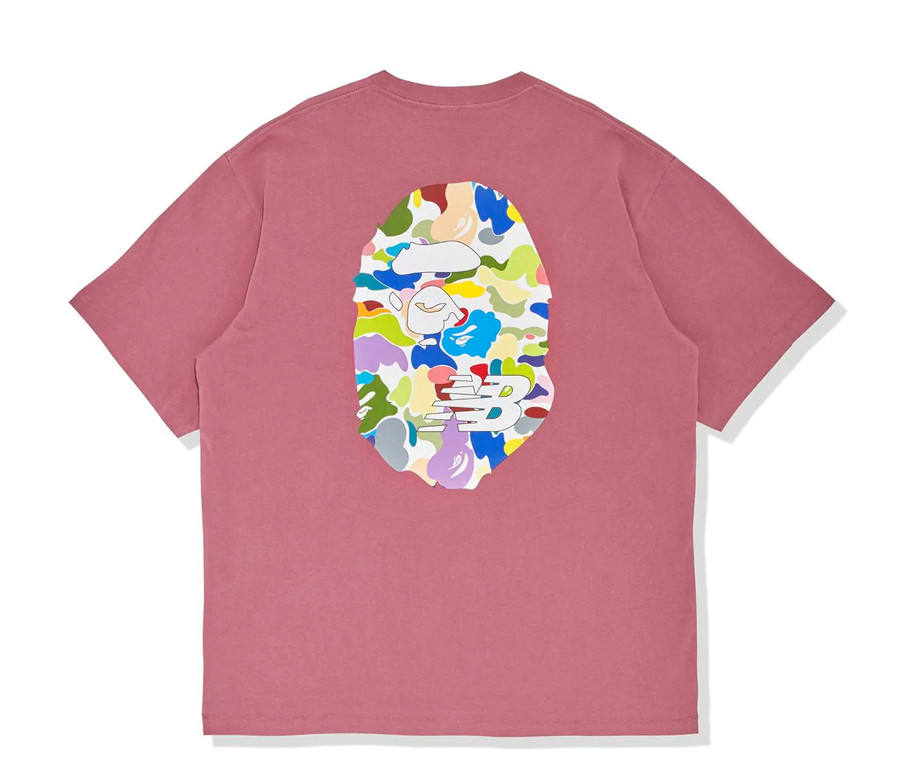 Футболка Bape x NB A Bathing Ape Pink T-Shirt - FA1145A1