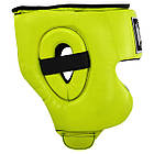 Шолом боксерський у мексиканському стилі шкіряний Top King 9482 розмір XL Neon Green-Black, фото 2