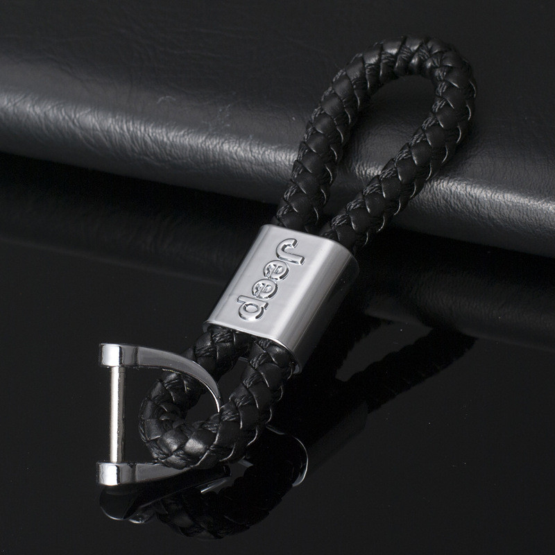 Автомобільний брелок для ключів, підвісний екошкіра з логотипом Jeep, фото 1