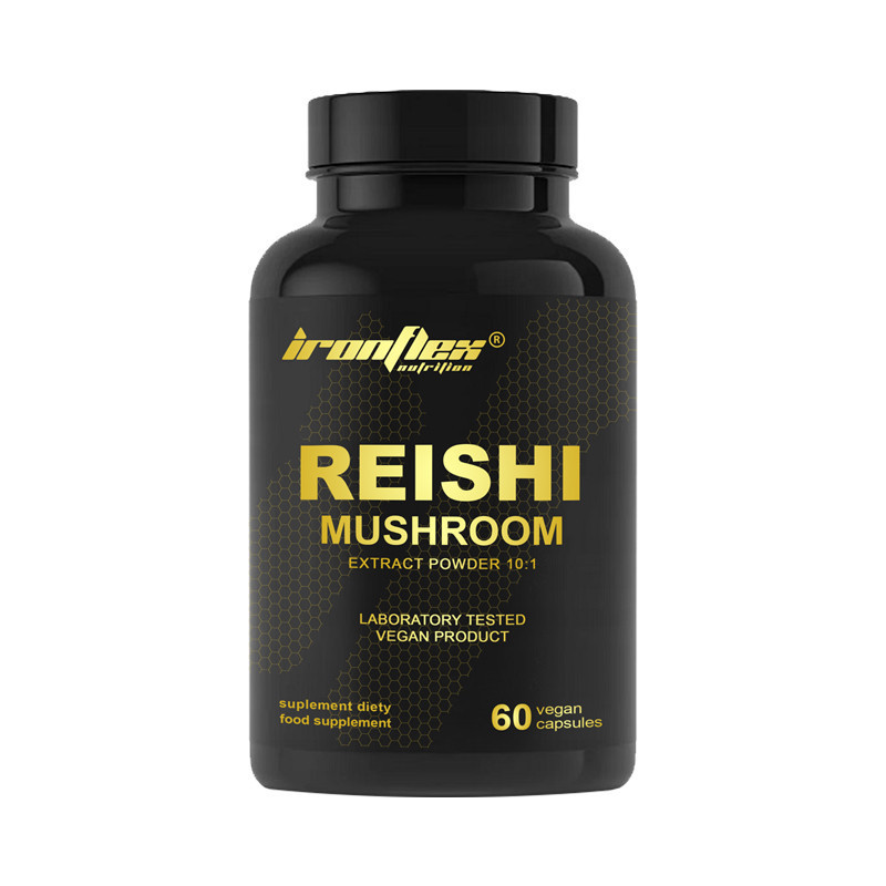 Натуральна добавка IronFlex Reishi Mushroom, 60 вегакапсул EXP