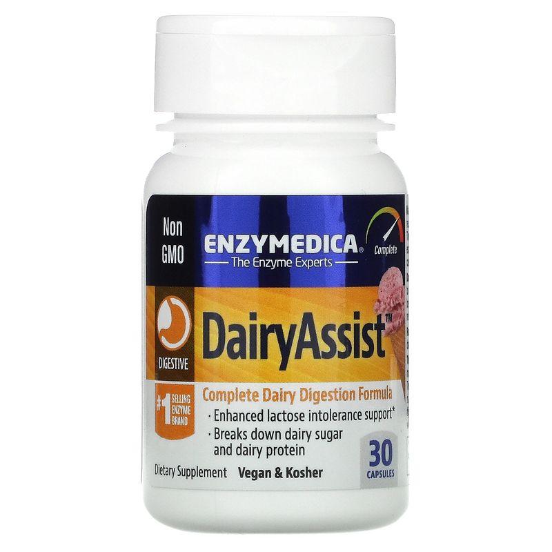 Натуральна добавка Enzymedica Dairy Assist, 30 капсул EXP