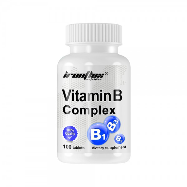 Вітаміни та мінерали IronFlex Vitamin B Complex, 100 таблеток EXP