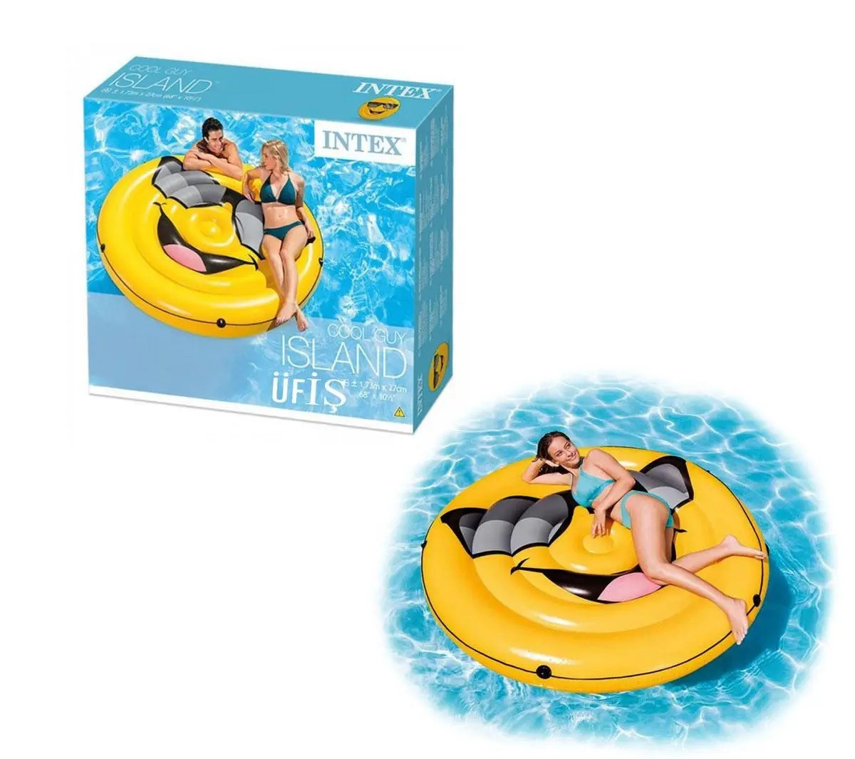 Надувний пліт Смайлик Intex 57254 (173х27 см), фото 1