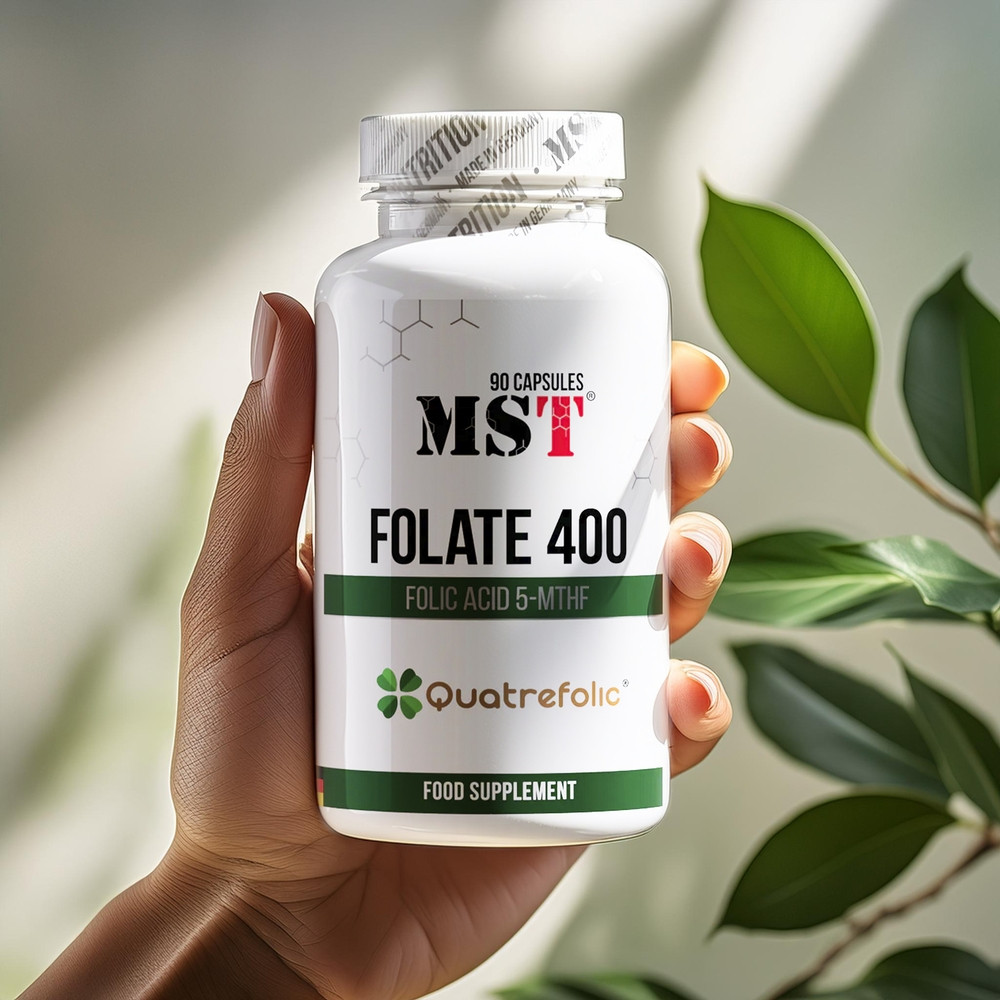 Вітаміни та мінерали MST Folate 400 Quatrefolic, 90 капсул EXP
