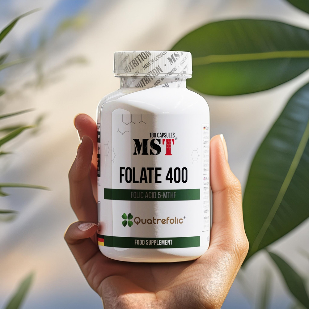 Вітаміни та мінерали MST Folate 400 Quatrefolic, 180 капсул EXP