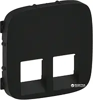 Лицьова панель Legrand Valena Allure RJ11 + RJ45 Anthracite для розетки (755428)
