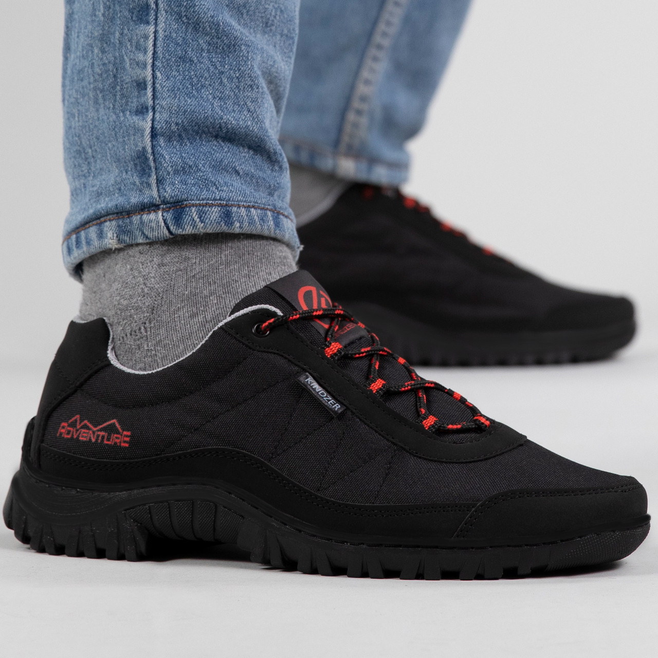 Кросівки чоловічі Kindzer чорні з прошитою підошвою (UA 402)