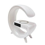 Нічник-лампа Inspire G63 з бездротовою зарядкою, Bluetooth колонкою та годинником, фото 2