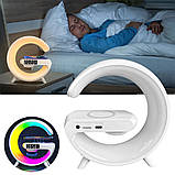 Нічник-лампа Inspire G63 з бездротовою зарядкою, Bluetooth колонкою та годинником, фото 3