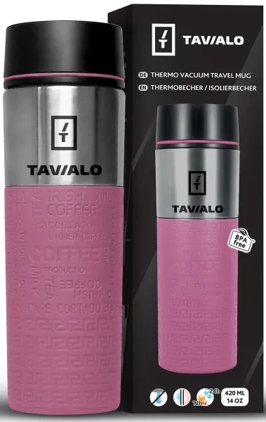 Термочашка Tavialo 190420111 Pink 2 ущільнювальних кільця 420 мл, фото 1