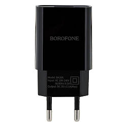 Мережевий Зарядний Пристрій Borofone BA20A Type-C 1USB 2.1A Колір Чорний 6931474702142