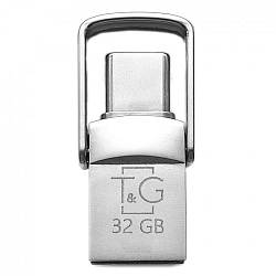 USB OTG флеш-накопичувач -Type C 32GB T&G металева серія 104 Колір Сталевий 4719303952782