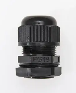 Кабельний розєм Proinstal PG19 Black спіральний, водонепроникний