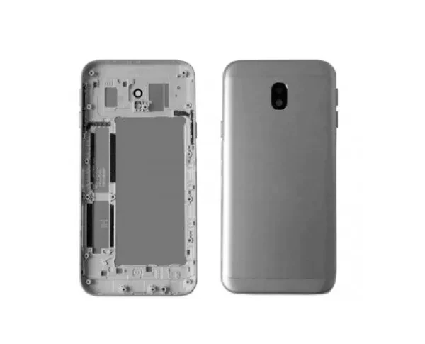 Задня кришка Samsung J330F Galaxy J3 (2017) silver (зі склом камери), фото 1
