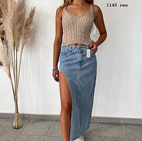 Спідниця жіноча з розрізом 1145 ген