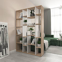 Полка для книг, сучасний стелаж для дому, етажерка для іграшок та декору на 20 комірок D-2