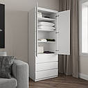 Шафа для одягу в спальню, з полицями та шухлядами, без ручок R-16, фото 2
