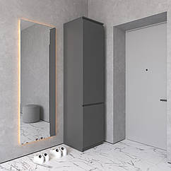 Шафа для одягу, пенал в коридор зі штангою та полицями для взуття, без ручок R-21