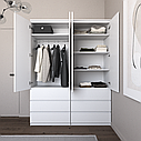 Шафа для одягу зі штангою та полицями, 6 шухляд, комплект з 2 шаф R9+R16, фото 2