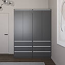 Шафа для одягу зі штангою та полицями, 6 шухляд, комплект з 2 шаф R9+R16, фото 3