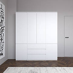 Шафа для одягу зі штангою та полицями, 3 шухляди, комплект R9+R22-2