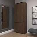 Шафа для одягу, в коридор, сучасна, з фасадами без ручок R-10, фото 3