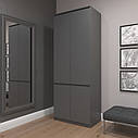 Шафа для одягу, в коридор, сучасна, з фасадами без ручок R-10, фото 4