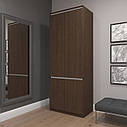 Шафа для одягу, в коридор, сучасна, з фасадами без ручок R-10, фото 7