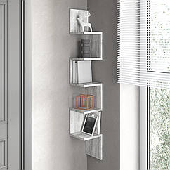 Полки на стіну, кутова настінна полка змійка M-9