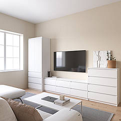 Комплект меблів у вітальню: шафа R-9, тумба R-12, комод R-4 Білий