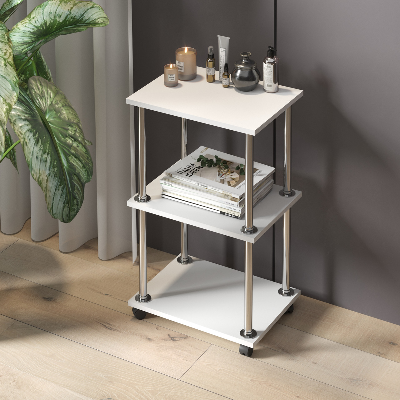 Полка-стелаж, на коліщатках косметологічний візок D-9, фото 1