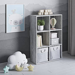 Полка для книг, стелаж для дому на 6 комірок M-58