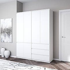 Шафа для одягу, зі штангою та полицями, комплект з 2 шаф R10+R16